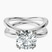 Pre-Designed 14kt White Gold Stella Criss Cross Solitaire Lab Diamond Ring