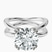 Pre-Designed 14kt White Gold Stella Criss Cross Solitaire Lab Diamond Ring