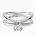 Pre-Designed 14kt White Gold Stella Criss Cross Solitaire Lab Diamond Ring