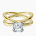 Pre-Designed 18kt Yellow Gold Stella Criss Cross Solitaire Lab Diamond Ring