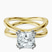 Pre-Designed 10kt Yellow Gold Stella Criss Cross Solitaire Lab Diamond Ring