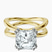 Pre-Designed 10kt Yellow Gold Stella Criss Cross Solitaire Lab Diamond Ring