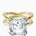 Pre-Designed 10kt Yellow Gold Stella Criss Cross Solitaire Lab Diamond Ring