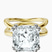 Pre-Designed 10kt Yellow Gold Stella Criss Cross Solitaire Lab Diamond Ring