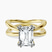 Pre-Designed 10kt Yellow Gold Stella Criss Cross Solitaire Lab Diamond Ring