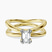 Pre-Designed 10kt Yellow Gold Stella Criss Cross Solitaire Lab Diamond Ring