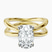 Stella Criss Cross Solitaire Lab Diamond Engagement Ring in 18ct Yellow Gold