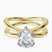 Pre-Designed 10kt Yellow Gold Stella Criss Cross Solitaire Lab Diamond Ring