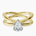 Pre-Designed 10kt Yellow Gold Stella Criss Cross Solitaire Lab Diamond Ring