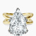 Pre-Designed 14kt Yellow Gold Stella Criss Cross Solitaire Lab Diamond Ring
