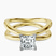 Pre-Designed 10kt Yellow Gold Stella Criss Cross Solitaire Lab Diamond Ring
