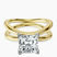 Pre-Designed 10kt Yellow Gold Stella Criss Cross Solitaire Lab Diamond Ring