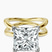 Pre-Designed 14kt Yellow Gold Stella Criss Cross Solitaire Lab Diamond Ring