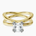 Pre-Designed 10kt Yellow Gold Stella Criss Cross Solitaire Lab Diamond Ring