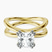 Pre-Designed 14ct Yellow Gold Stella Criss Cross Solitaire Lab Diamond Ring