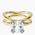 Pre-Designed 10kt Yellow Gold Stella Criss Cross Solitaire Lab Diamond Ring