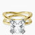 Pre-Designed 10kt Yellow Gold Stella Criss Cross Solitaire Lab Diamond Ring