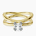 Pre-Designed 10kt Yellow Gold Stella Criss Cross Solitaire Lab Diamond Ring
