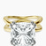 Pre-Designed 10kt Yellow Gold Stella Criss Cross Solitaire Lab Diamond Ring