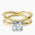 Pre-Designed 10kt Yellow Gold Stella Criss Cross Solitaire Lab Diamond Ring