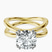 Pre-Designed 10kt Yellow Gold Stella Criss Cross Solitaire Lab Diamond Ring
