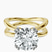 Pre-Designed 10kt Yellow Gold Stella Criss Cross Solitaire Lab Diamond Ring