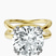 Pre-Designed 10kt Yellow Gold Stella Criss Cross Solitaire Lab Diamond Ring