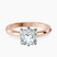Eva Six Prong Knife Edge Lab Diamond Engagement Ring in 10kt Rose Gold