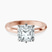 Pre-Designed 18kt Rose Gold Eva Six Prong Knife Edge Lab Diamond Ring
