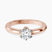 Pre-Designed 14kt Rose Gold Eva Six Prong Knife Edge Lab Diamond Ring