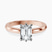 Pre-Designed 18kt Rose Gold Eva Six Prong Knife Edge Lab Diamond Ring