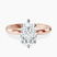 Eva Six Prong Knife Edge Lab Diamond Engagement Ring in 9ct Rose Gold