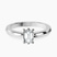 Pre-Designed 10kt White Gold Eva Six Prong Knife Edge Lab Diamond Ring