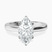 Demi Four Prong Lab Diamond Engagement Ring in 10kt White Gold