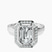 Upturned Dome Bezel Halo Lab Diamond Engagement Ring in 9ct White Gold