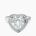 Upturned Dome Bezel Halo Lab Diamond Engagement Ring in 9ct White Gold