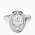 Upturned Dome Bezel Halo Lab Diamond Engagement Ring in 9ct White Gold