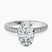 18kt White Gold Kourtney Kardashian Secret Double Halo Eternity Lab Diamond Ring