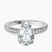 Pre-Designed Platinum Kourtney Kardashian Secret Double Halo Eternity Lab Diamond Ring