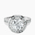 Bell Dome Bezel Halo Eternity Lab Diamond Engagement Ring in 10kt White Gold