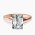 Allen Flat Band Solitaire Lab Diamond Engagement Ring in 10kt Rose Gold