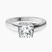 Allen Flat Band Solitaire Lab Diamond Engagement Ring in Platinum