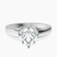 Allen Flat Band Solitaire Lab Diamond Engagement Ring in Platinum