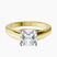 Pre-Designed 10kt Yellow Gold Allen Flat Band Solitaire Lab Diamond Ring