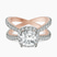 Electra Criss Cross Halo Lab Diamond Engagement Ring in 9ct Rose Gold