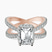 Electra Criss Cross Halo Lab Diamond Engagement Ring in 10kt Rose Gold
