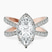 Electra Criss Cross Halo Lab Diamond Engagement Ring in 10kt Rose Gold