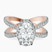 Electra Criss Cross Halo Lab Diamond Engagement Ring in 10kt Rose Gold