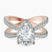 Electra Criss Cross Halo Lab Diamond Engagement Ring in 14kt Rose Gold