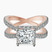 Electra Criss Cross Halo Lab Diamond Engagement Ring in 10kt Rose Gold